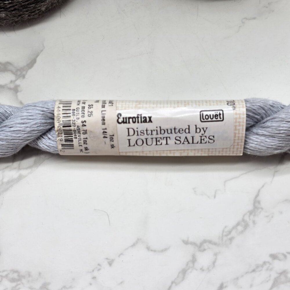 Vintage Mohair Wool Yarn Thread Cone Spool BROWN and skein Euroflax LINEN Thread - Picture 11 of 16